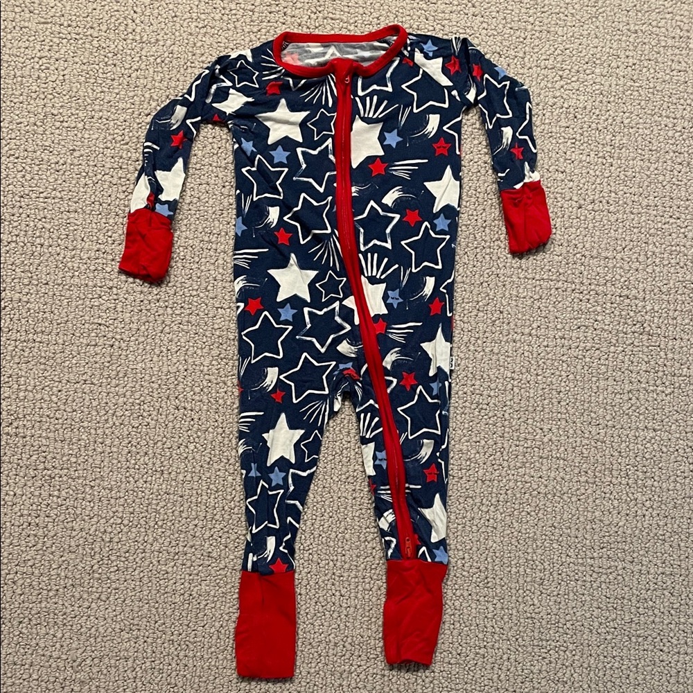 Little Sleepies Red White & Blue Pajama Footie